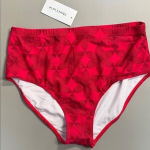 💜3/$15 Meet.Curve Floral High-Waisted Swim Bottoms NWT